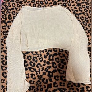 Gold crop top